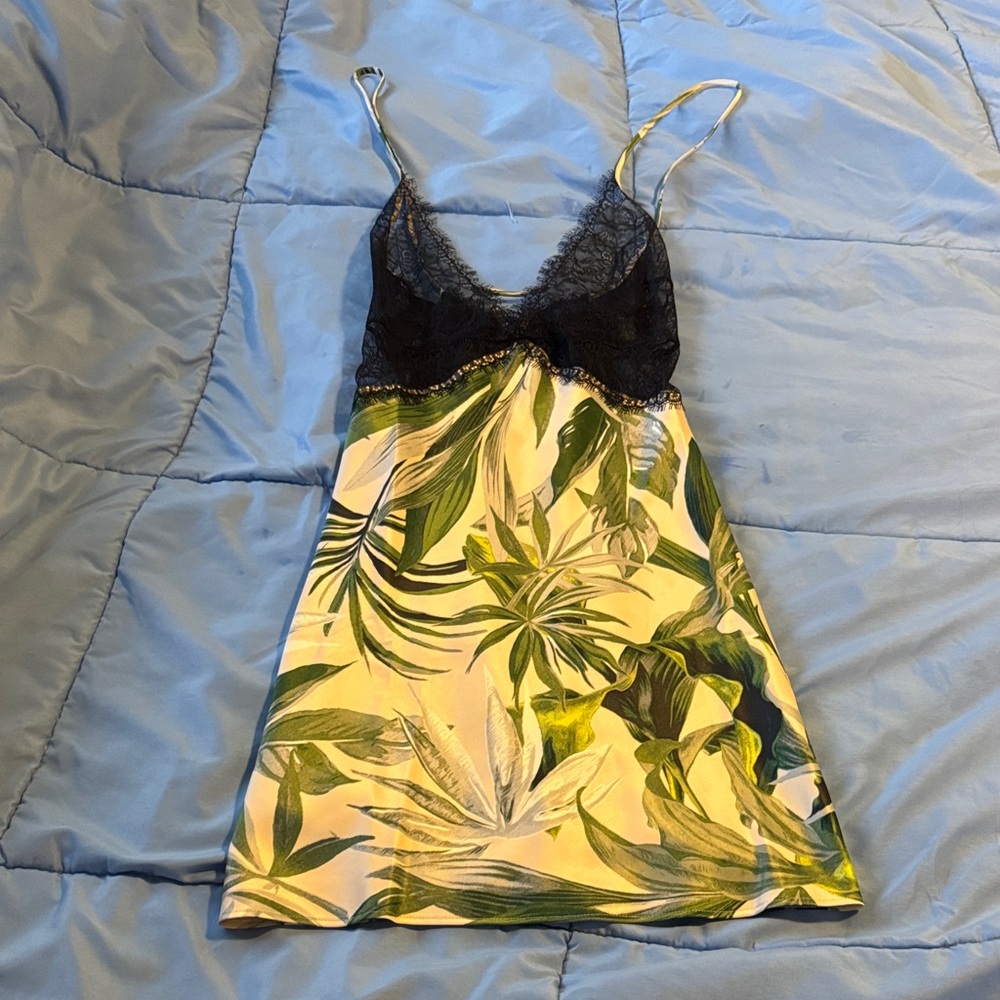 Victoria's Secret Blue and Black Lace Detail Dress